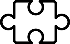 Puzzle Piece Outline Inside A Circle Silhouette Cutting Svg Files, Free Vectors File